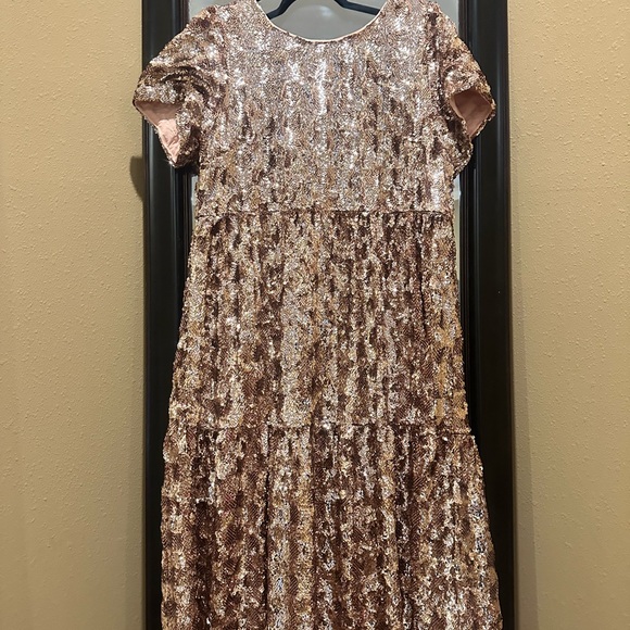 XL Anthropologie Maeve Bernadette Sequined Midi Dress - Picture 6 of 7